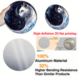 Charming Cat-Themed Aluminum Wall Sign - 8X8 Inch Round Wreath Decor For Home, Office, Kitchen & Coffee Shops - Perfect Gift For Holidays & Special Occasions