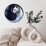 Charming Cat-Themed Aluminum Wall Sign - 8X8 Inch Round Wreath Decor For Home, Office, Kitchen & Coffee Shops - Perfect Gift For Holidays & Special Occasions