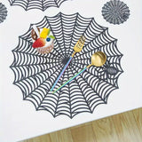 PVC Spider Web Placemats - 1pc Black Hollow Non-Slip Insulation Mat for Halloween Decor, Kitchen, Dining Table, Restaurant