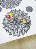 PVC Spider Web Placemats - 1pc Black Hollow Non-Slip Insulation Mat for Halloween Decor, Kitchen, Dining Table, Restaurant