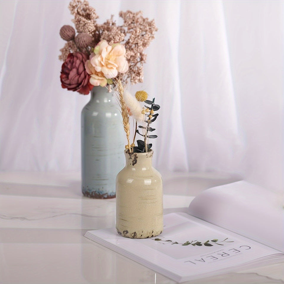 3 Morandi ceramic vases, Bohemian style vases, suitable for banquet, banquet, festival, wedding, family, restaurant, table decoration, aesthetic room, family, four seasons decoration, Christmas and other holiday gifts.