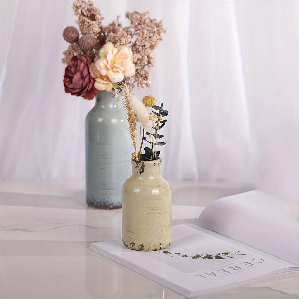 3 Morandi ceramic vases, Bohemian style vases, suitable for banquet, banquet, festival, wedding, family, restaurant, table decoration, aesthetic room, family, four seasons decoration, Christmas and other holiday gifts.