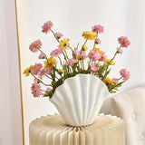 1 ceramic vase, Bohemian style shell vase, suitable for banquet, banquet, festival, wedding, family, restaurant, table decoration, aesthetic room, family, four seasons decoration, Christmas and other holiday gifts.