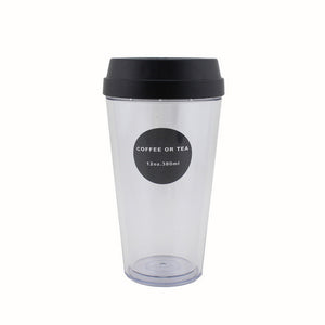 Portable double coffee cup