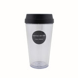 Portable double coffee cup