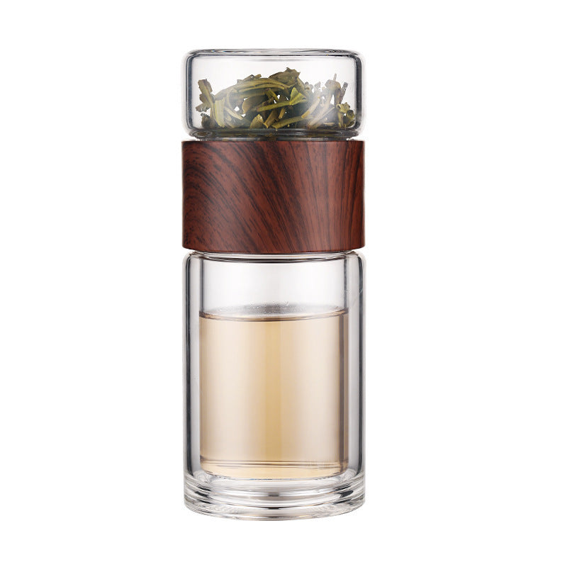 Tea cup glass double protection