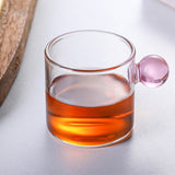 Nordic Style Home Glass Ball Handle Coffee Cup