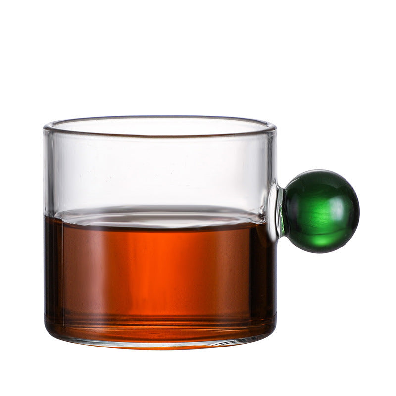 Nordic Style Home Glass Ball Handle Coffee Cup