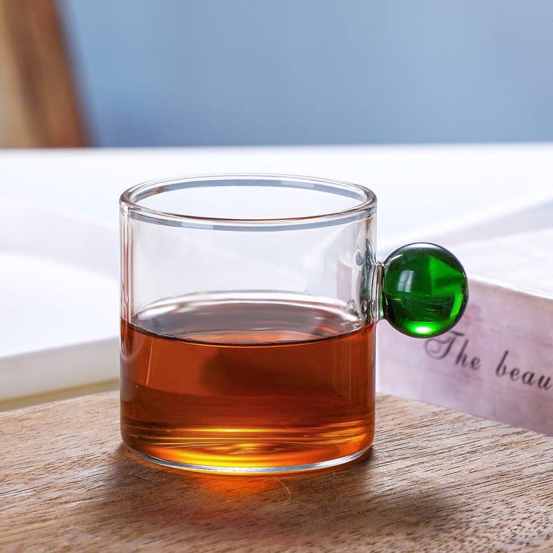 Nordic Style Home Glass Ball Handle Coffee Cup