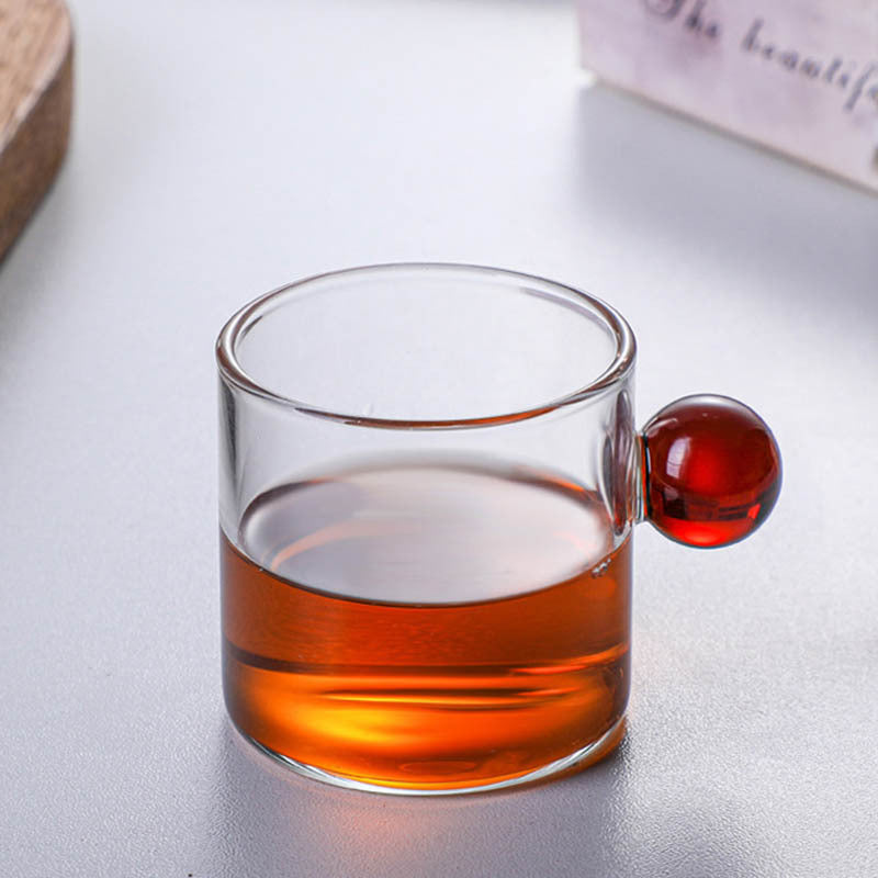 Nordic Style Home Glass Ball Handle Coffee Cup