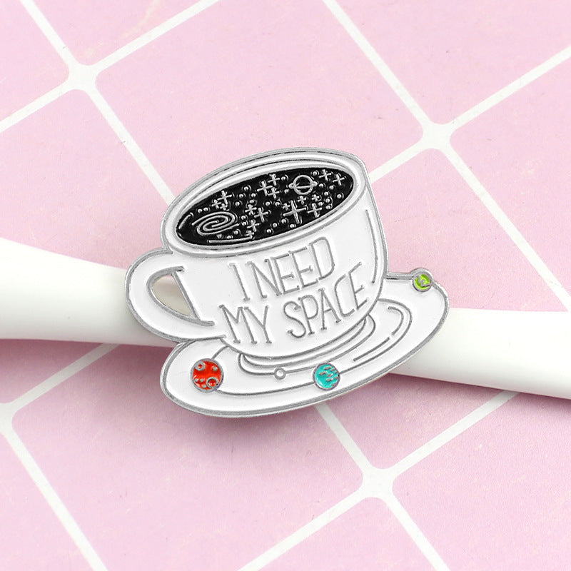 Creative brooch coffee cup