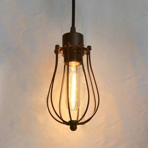 Country Retro Wrought Iron Wire Cage Restaurant bar Personality Single Head Lamp