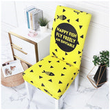 Floral Printing Spandex Chair Cover Stretch Elastic Dining Seat Cover for Wedding Banquet Restaurant Hotel Anti-dirty Removable