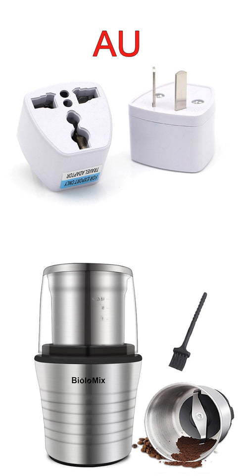 Dry and wet dual-cup coffee grinder
