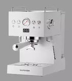 Small Commercial Coffee Machine Simple Control Panel Italian Semi-Automatic Coffee Machine Can Make Milk Foam Latte Americano