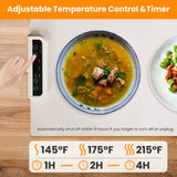 Electric Warming Tray Smart Food Warmer Roll Up Heating Pad With Adjustable Temperature Control 3 Auto Timer Settings For Buffet Party Gathering Restaurant
