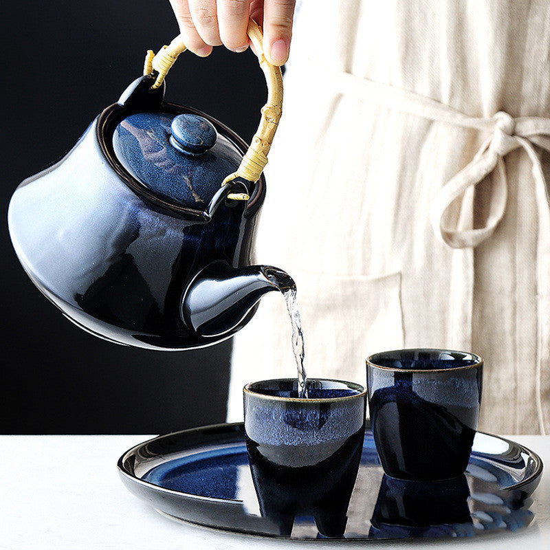 Japanese-style Ceramic Teapot Household Large-capacity Ceramic Teapot Restaurant Features