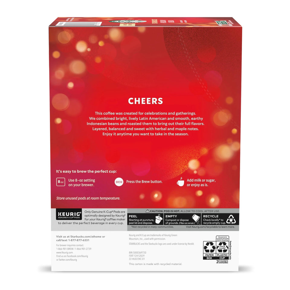Holiday Blend, Medium Roast Keurig K-Cup Coffee Pods, Limited Edition, 22 Count