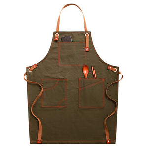 Denim Apron Female Fashion Barista Work Clothes Waist