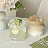 1pc Irregular Caterpillar Glass Cup - Heat-Resistant, Borosilicate, Coffee, Beverage, Milk, Circle Cup with Unique Shape