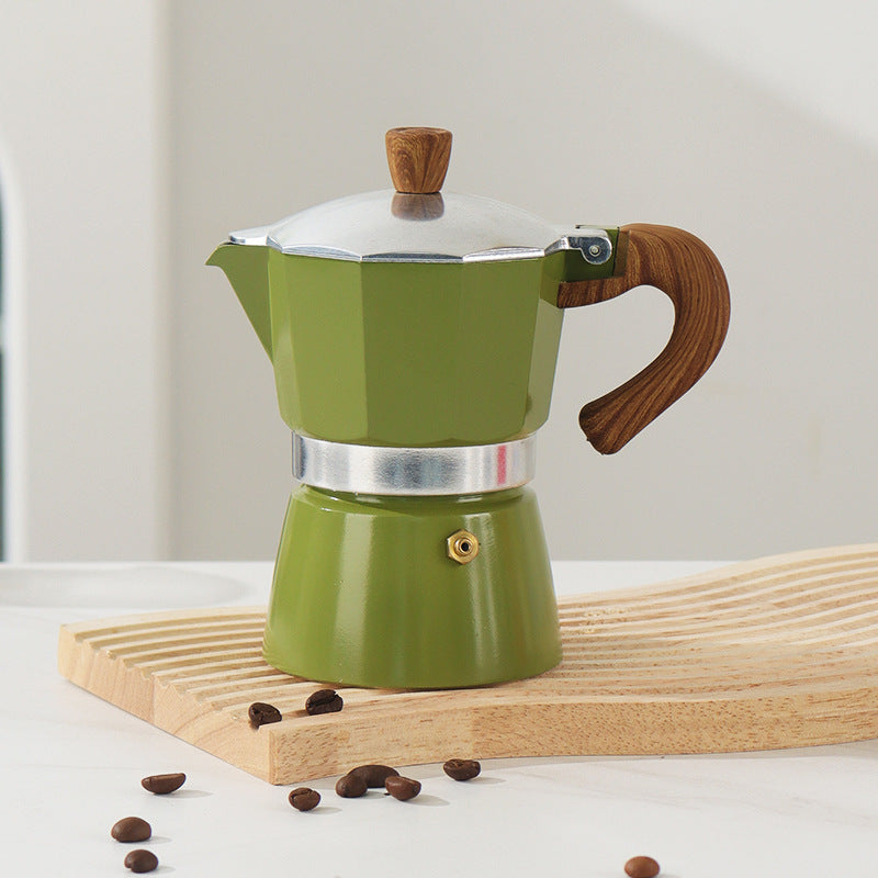 Single Valve Moka Pot Italian Small Coffee Pot Electric Ceramic Stove Coffee Tool Suit