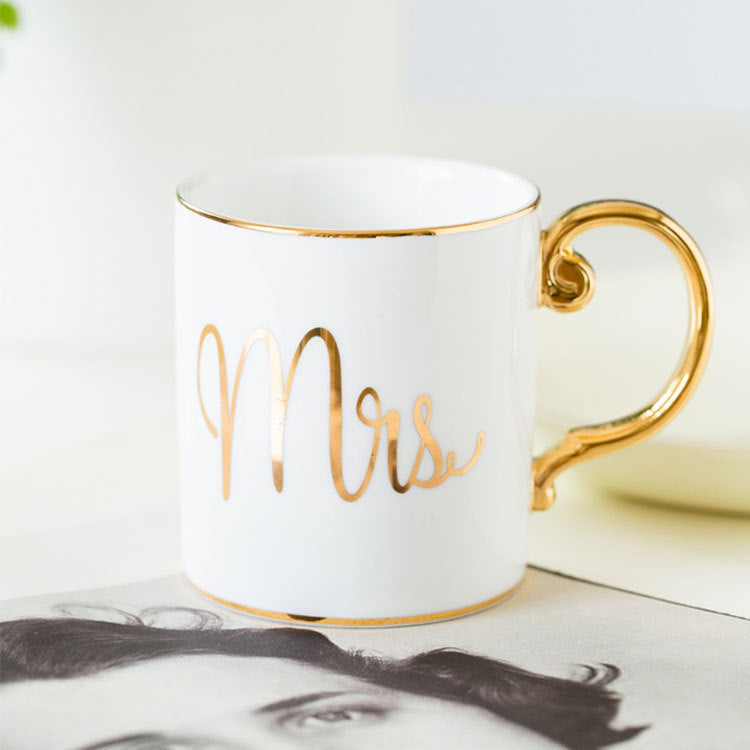 Creative Nordic Ceramic Coffee Cup Home Breakfast Mug Good-looking Water Cup Male And Female Couple Pair Cup