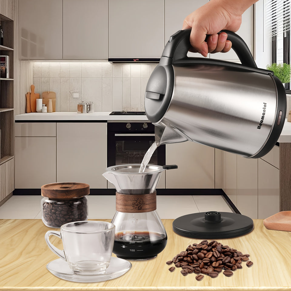 Electric Kettle, 1.8L Hot Water Boiler, Hot Water Kettle With Auto Shut-Off&Boil-Dry Protection, Stainless Steel Interior Electric Tea Kettle Pot, Teapot Boiler For Fast Boiling Coffee, Tea Maker, Drinks, Instant Water Heater