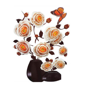 Glass Door Refrigerator Vase Cabinet Decoration Stickers Indoor Restaurant Three-dimensional