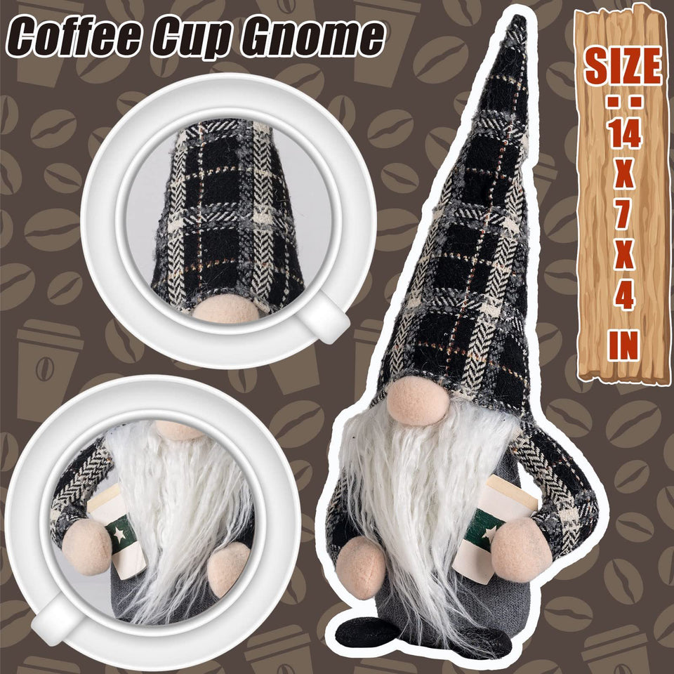 Knitted Faceless Doll Hand-grinding Coffee Christmas Holiday Decorations