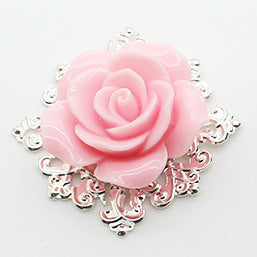 Rose Flower Napkin Button Silver Plated High-end Hotel Western Restaurant