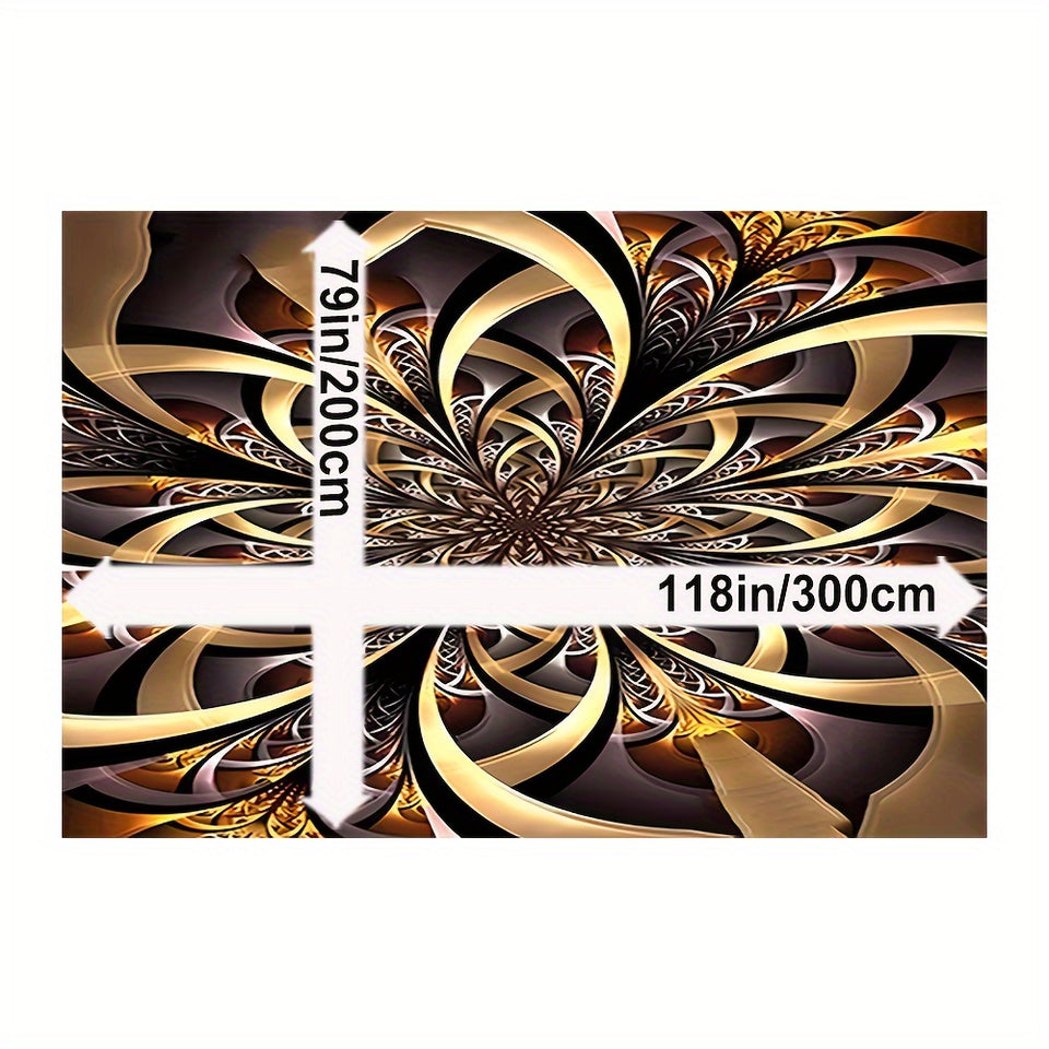 1pc Black Golden Large Flower High-end Rug Large Flower Pattern Retro Texture Premium Home Style Floor Mat Non-slip Kitchen Mat, Hotel Coffee Shop Bar Living Room Bedroom Decorative Rug, Waterproof Comfortable Mat