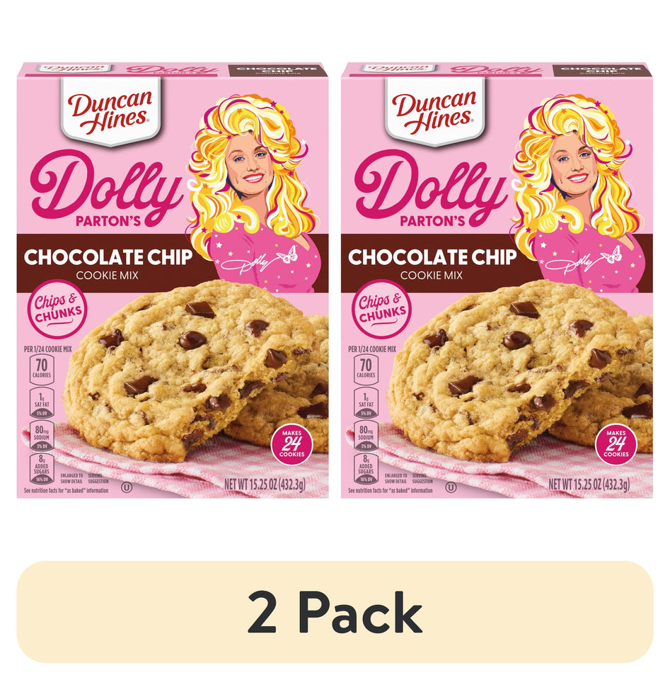 Dolly Parton's Chocolate Chip Cookie Mix, 15.25 oz (Pack of 2)