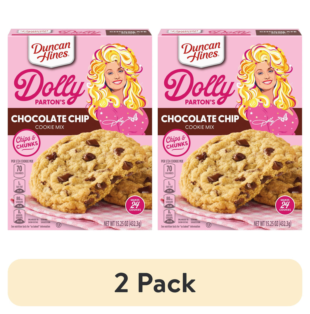 Dolly Parton's Chocolate Chip Cookie Mix, 15.25 oz (Pack of 2)