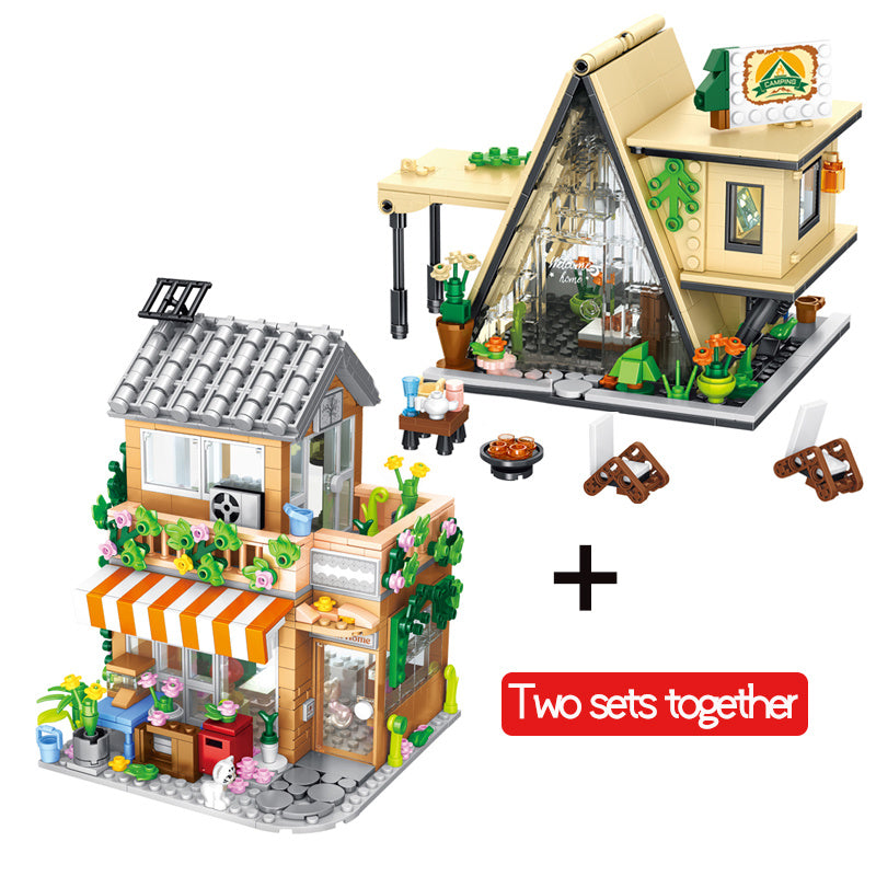 Coffee Shop Assembly Model Toy Building Blocks