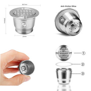Stainless steel coffee capsule shell