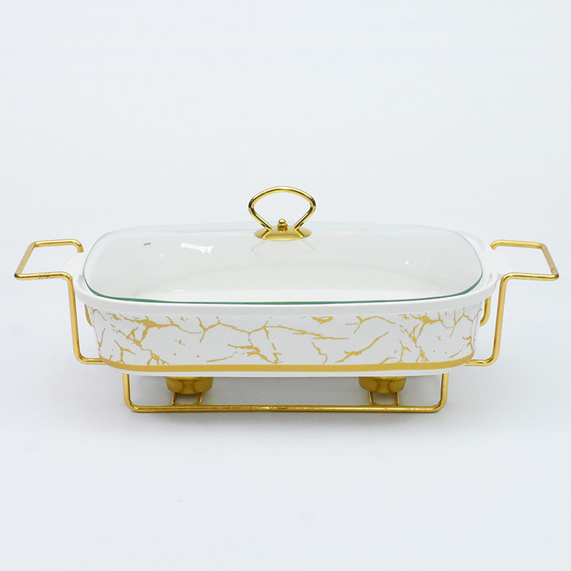 Ceramic Dining Stove Restaurant Hotel Suitable For Square Food Heating Container