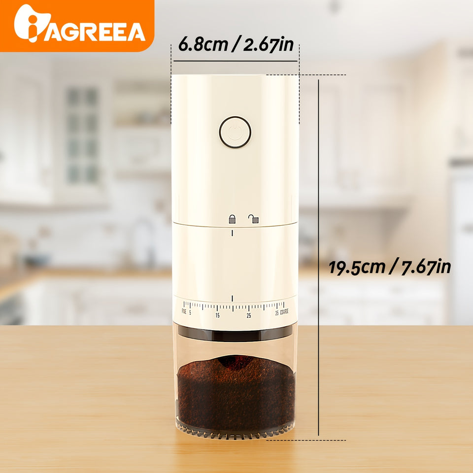 IAGREEA coffee grinder, food processing machine mixer, adjustable, with 38 precise grinding settings, coffee bean grinder 2-12 cups, silent spice grinder, one click coffee grinder, suitable for beans, spices, etc., suitable f