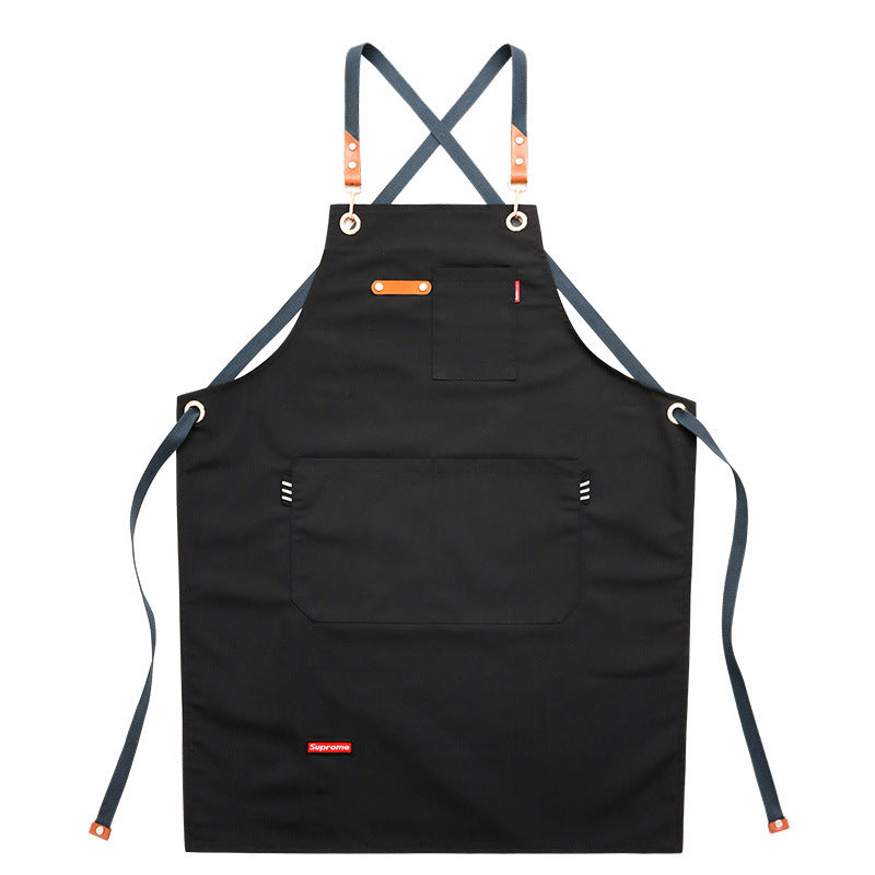 Denim Canvas Apron Restaurant Baking Barber Men's And Women's Work Clothes