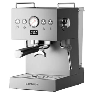 Small Commercial Coffee Machine Simple Control Panel Italian Semi-Automatic Coffee Machine Can Make Milk Foam Latte Americano