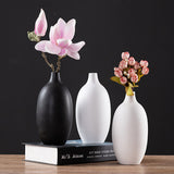 Factory Hot Sale Simple Style Light Luxury Small Restaurant Ceramic Decoration Vase