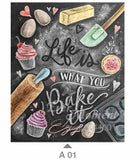 Life is What You Bake It Diamond Painting DIY Hobby Food Diamond Embroidery Picture Decoration for Restaurant Dining Room