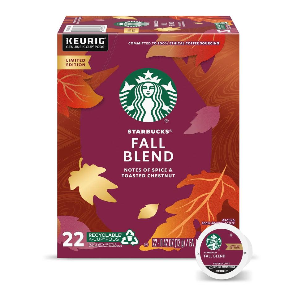 Fall Blend K-Cup Coffee Pods, Medium Roast, 100% Arabica, 1 Box (22 Pods)
