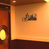 Elegant Minimalist Bathroom Sign - Premium Iron Wall Art with Modern Crafted Design, Reusable and Removable - Ideal for Home, Office, Bedroom, Patio, Kitchen, Courtyard Walls, Coffee Shop, Dance Hall, Bar, Rustic, Farmhouse D