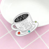 Creative brooch coffee cup