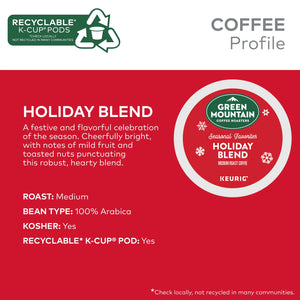 , Holiday Blend Medium Roast K-Cup Coffee Pods, 24 Count