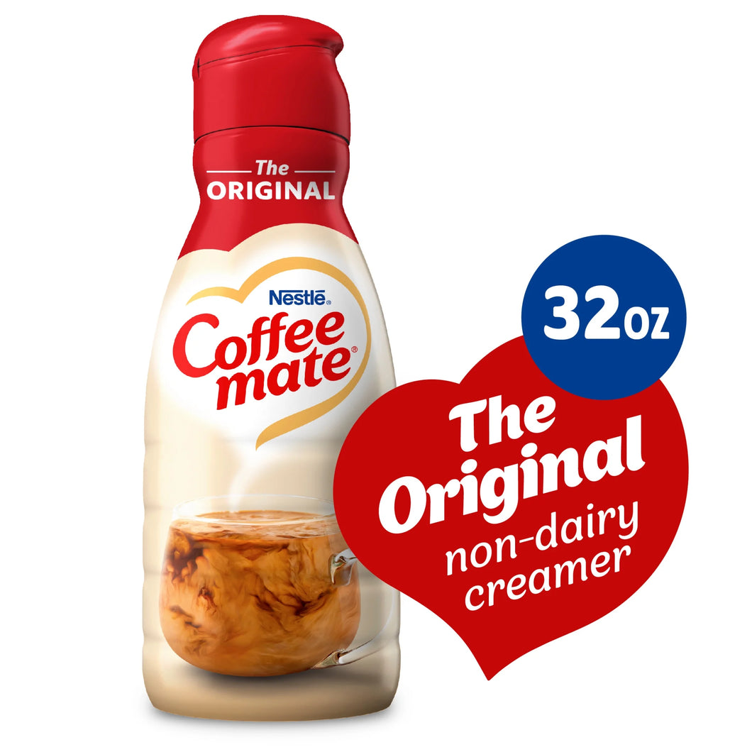 Coffee Mate Original Flavored Gluten Free Liquid Non-Dairy Coffee Creamer, 32 Fl Oz
