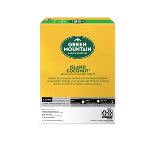 Green Mountain Coffee Island Coconut, K-Cup Pods, Light Roast, 24 Count for Keurig Brewers