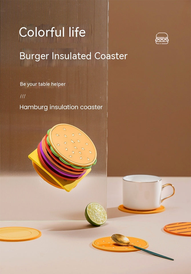 Household Restaurant Waterproof Oil-proof Thickening Cup Heat Insulation Coaster Suit