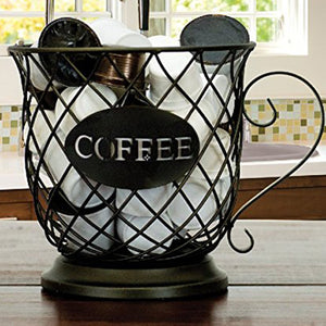 Coffee cup storage basket