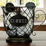 Coffee cup storage basket